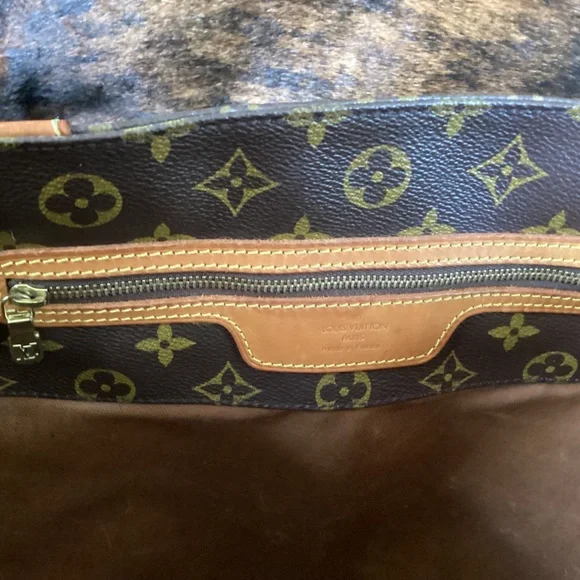 Vintage Louis Vuitton Revamped Shopping SacTote Handbag Turquoise Braided Straps - Picture 7 of 16